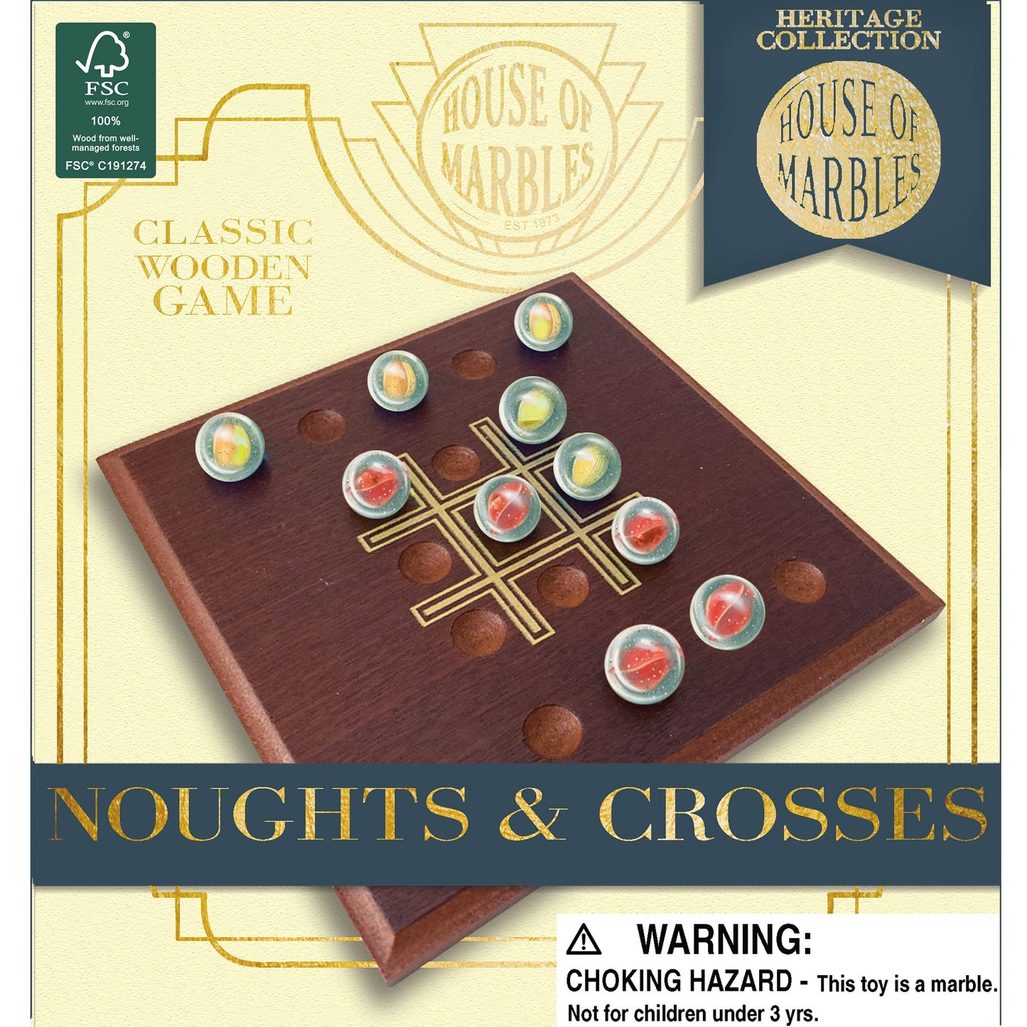 Noughts and Crosses Marble Game