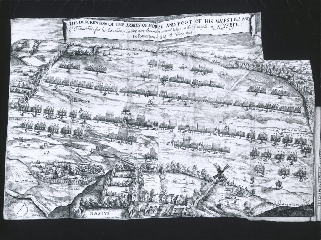 Plan of the Battle of Naseby, 1645 | Historic Battle Map Canvas Print