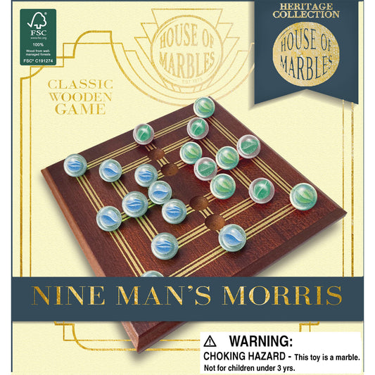 Nine Men's Morris Marble Game