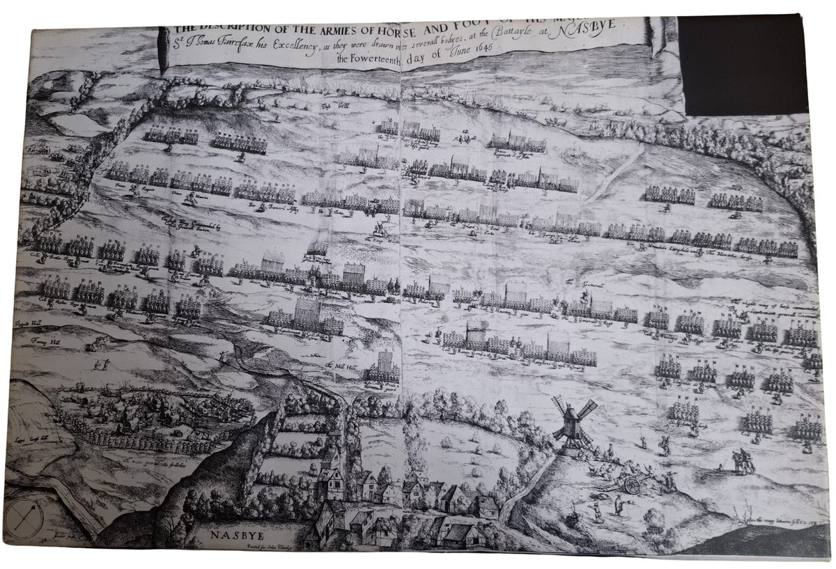 Plan of the Battle of Naseby, 1645 | Historic Battle Map Canvas Print