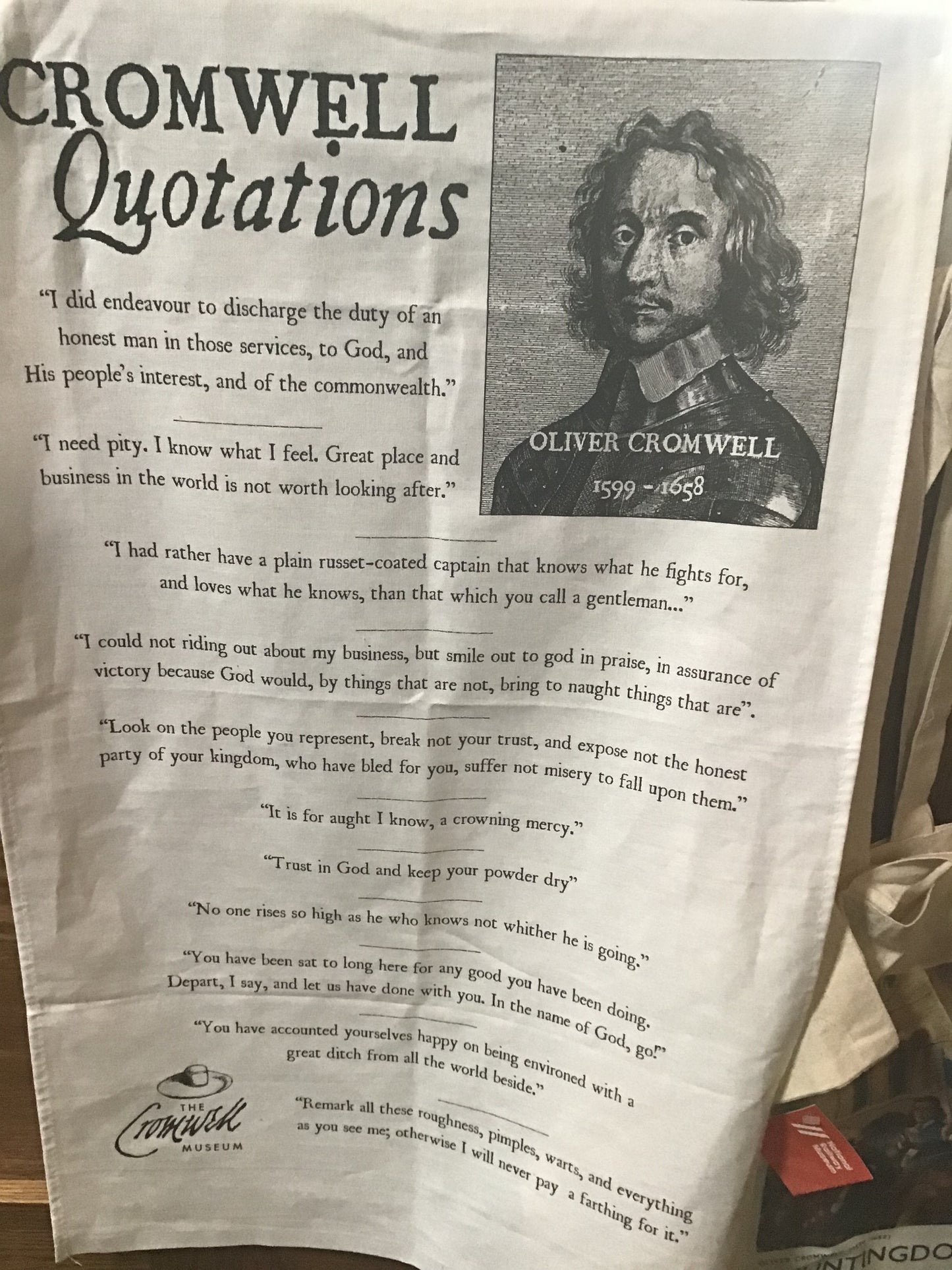 Cromwell Quotations Tea Towel